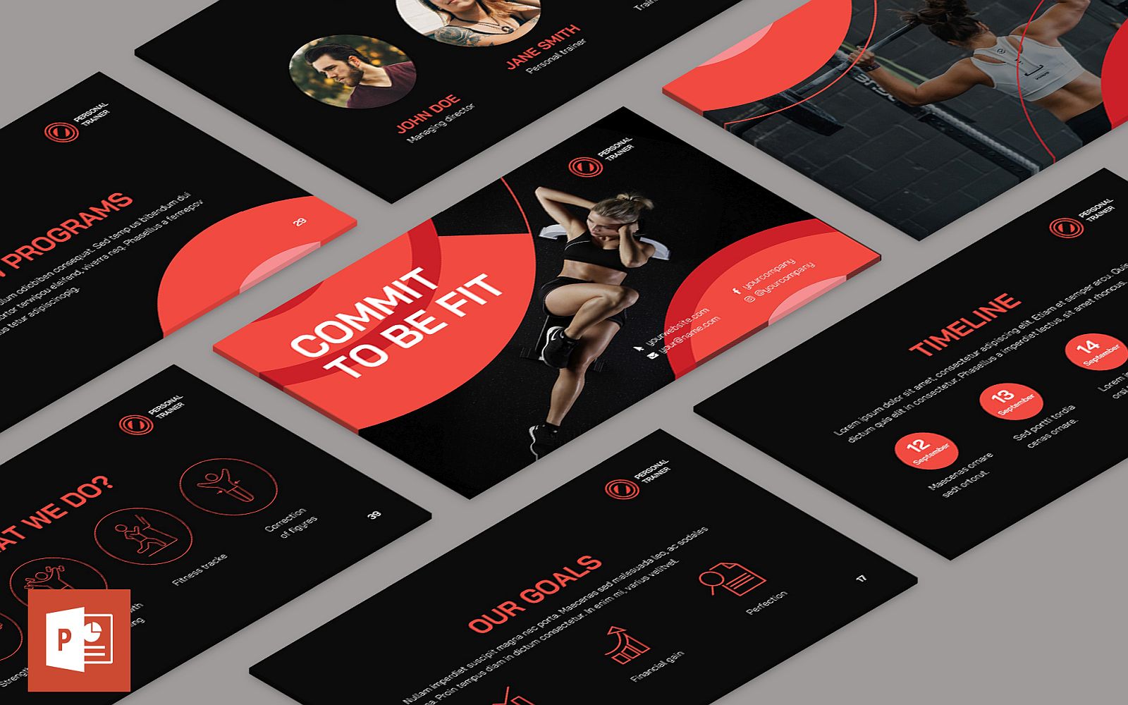 Personal Trainer Presentation PowerPoint template