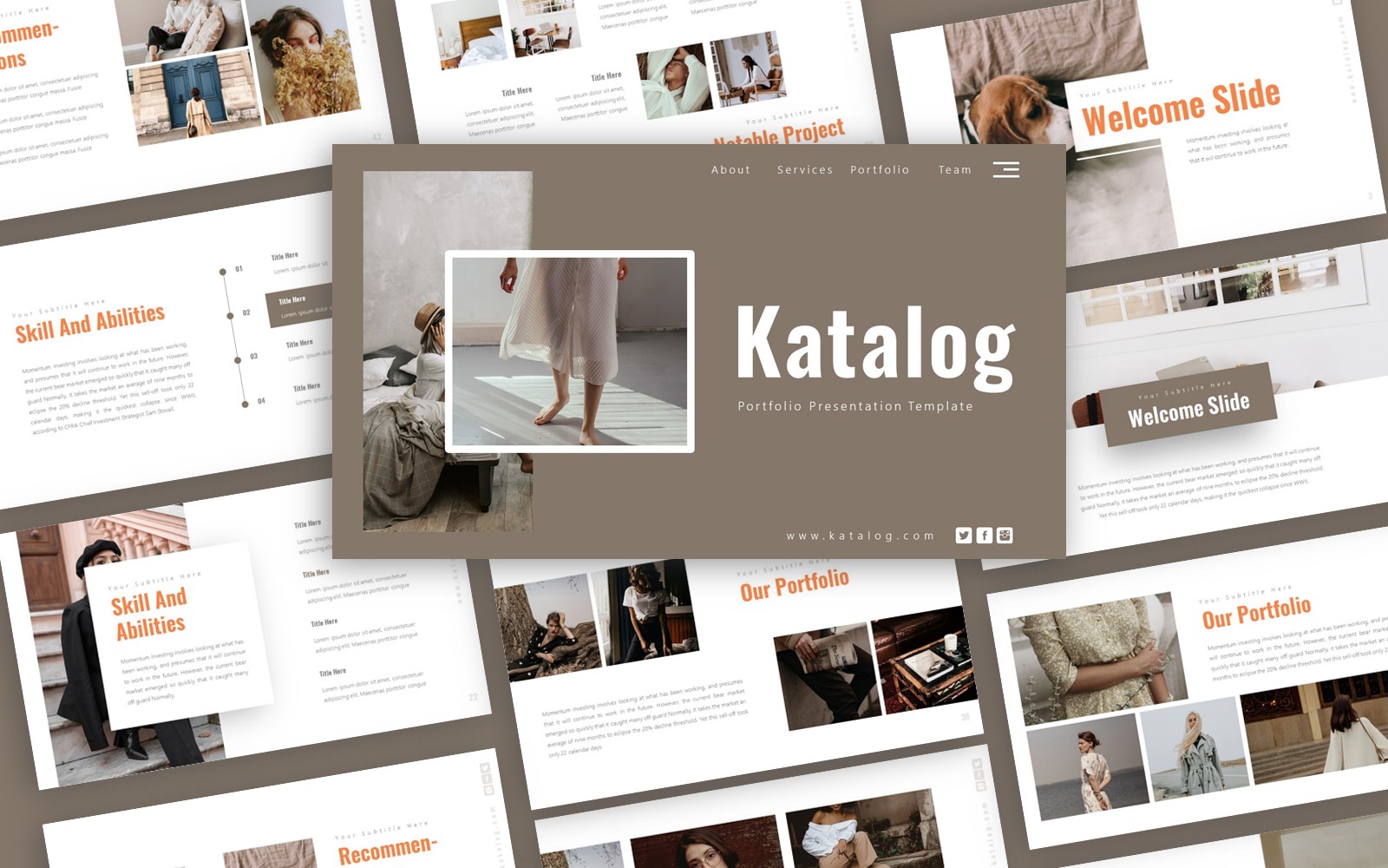 Katalog Portfolio Presentation PowerPoint template