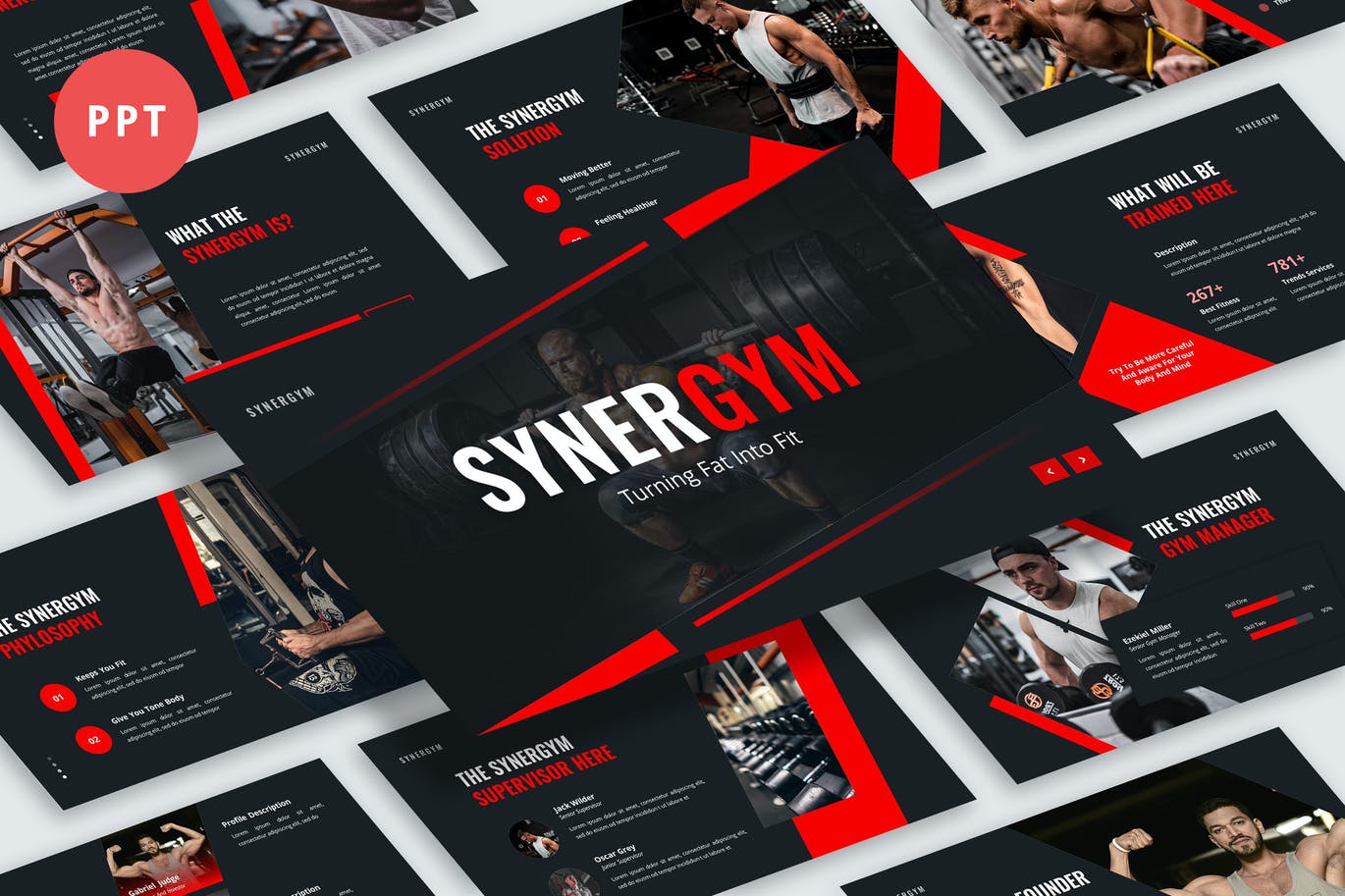 Synergym Presentation PowerPoint template