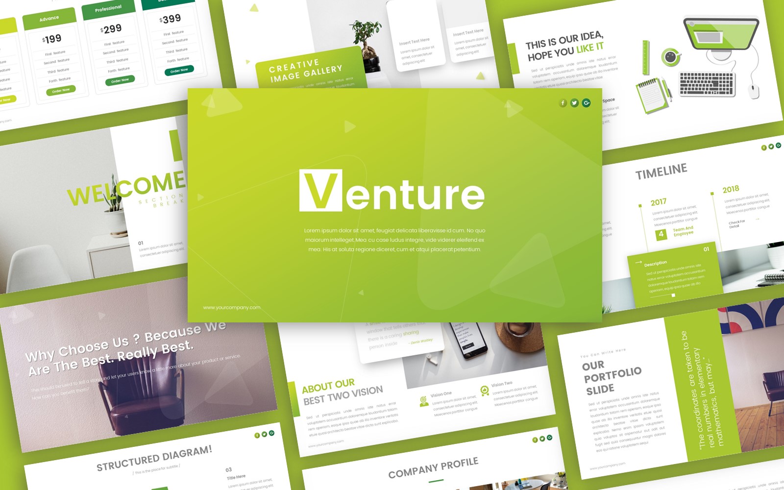 Venture  Start-up Presentation PowerPoint template