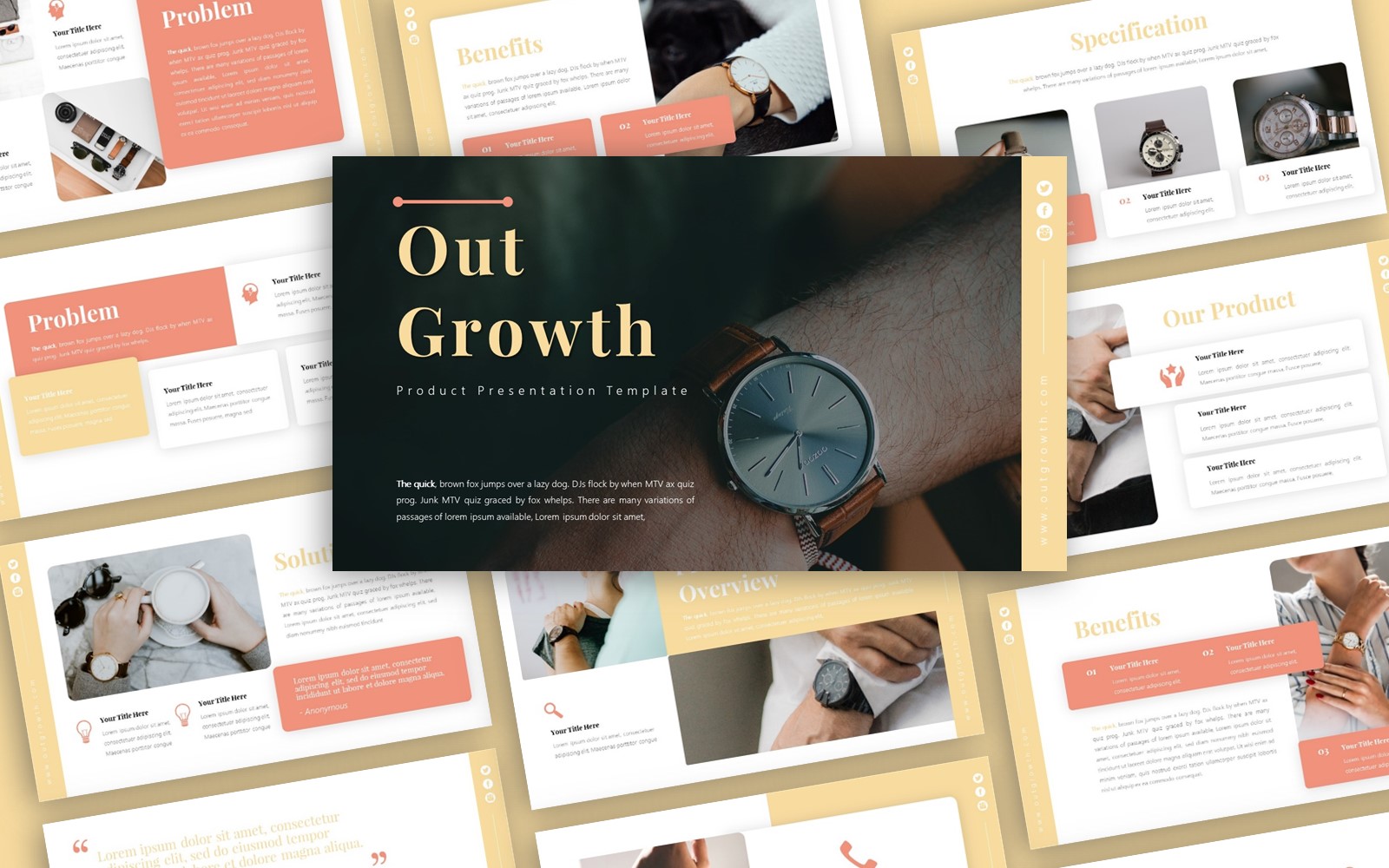 Outgrowth Product Presentation PowerPoint template