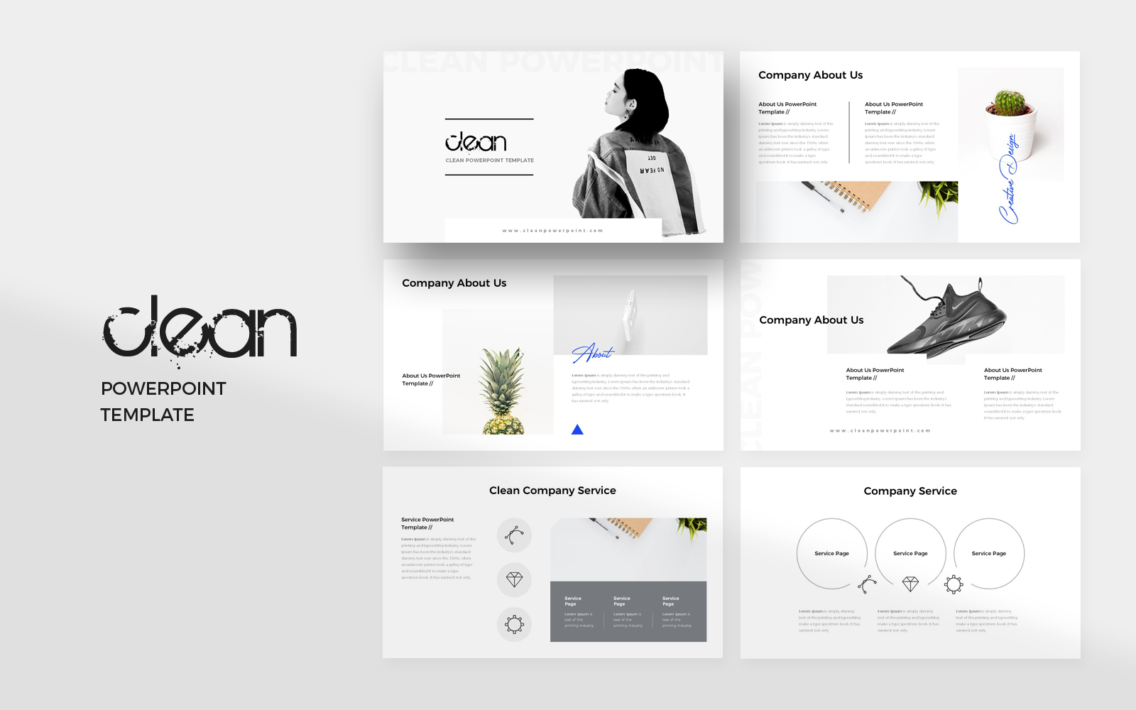 Clean PowerPoint template