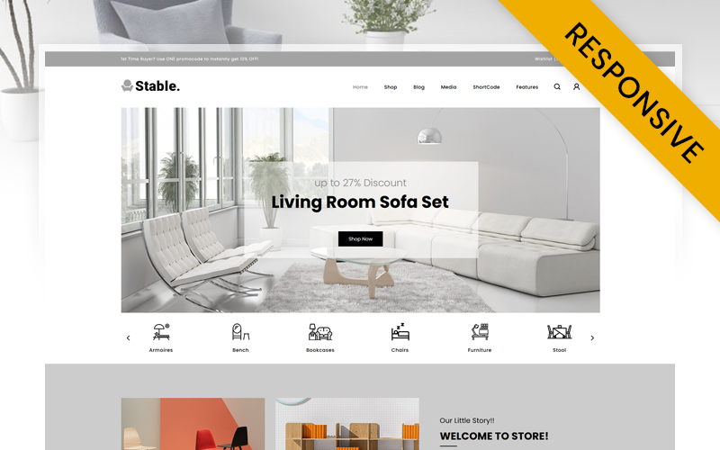 Stable - Modern Interior and Furniture Store Elementor WooCommerce Responsive Theme