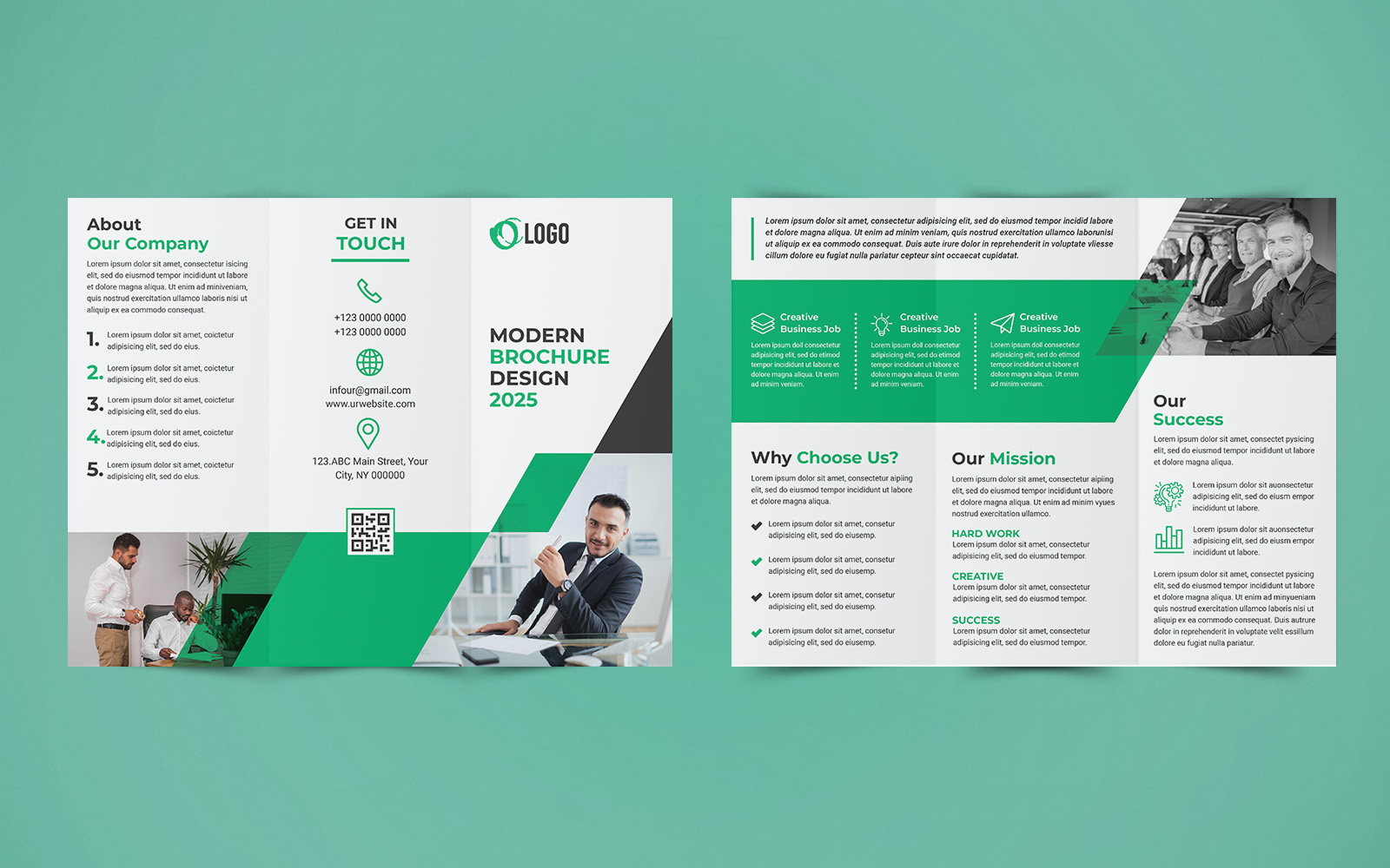 Business Trifold Brochure Design - Corporate Identity Template