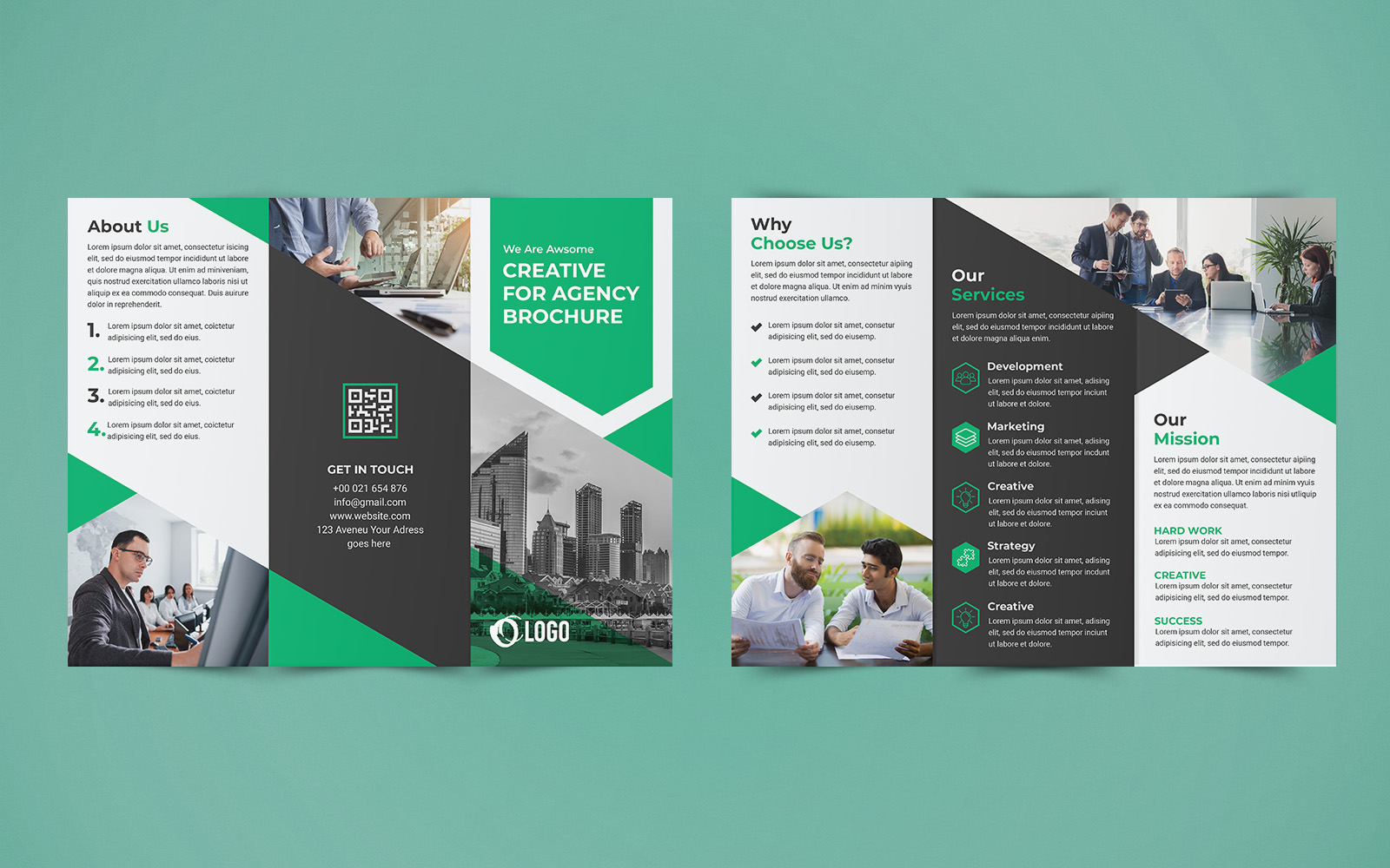 Business Trifold Brochure Design - Corporate Identity Template