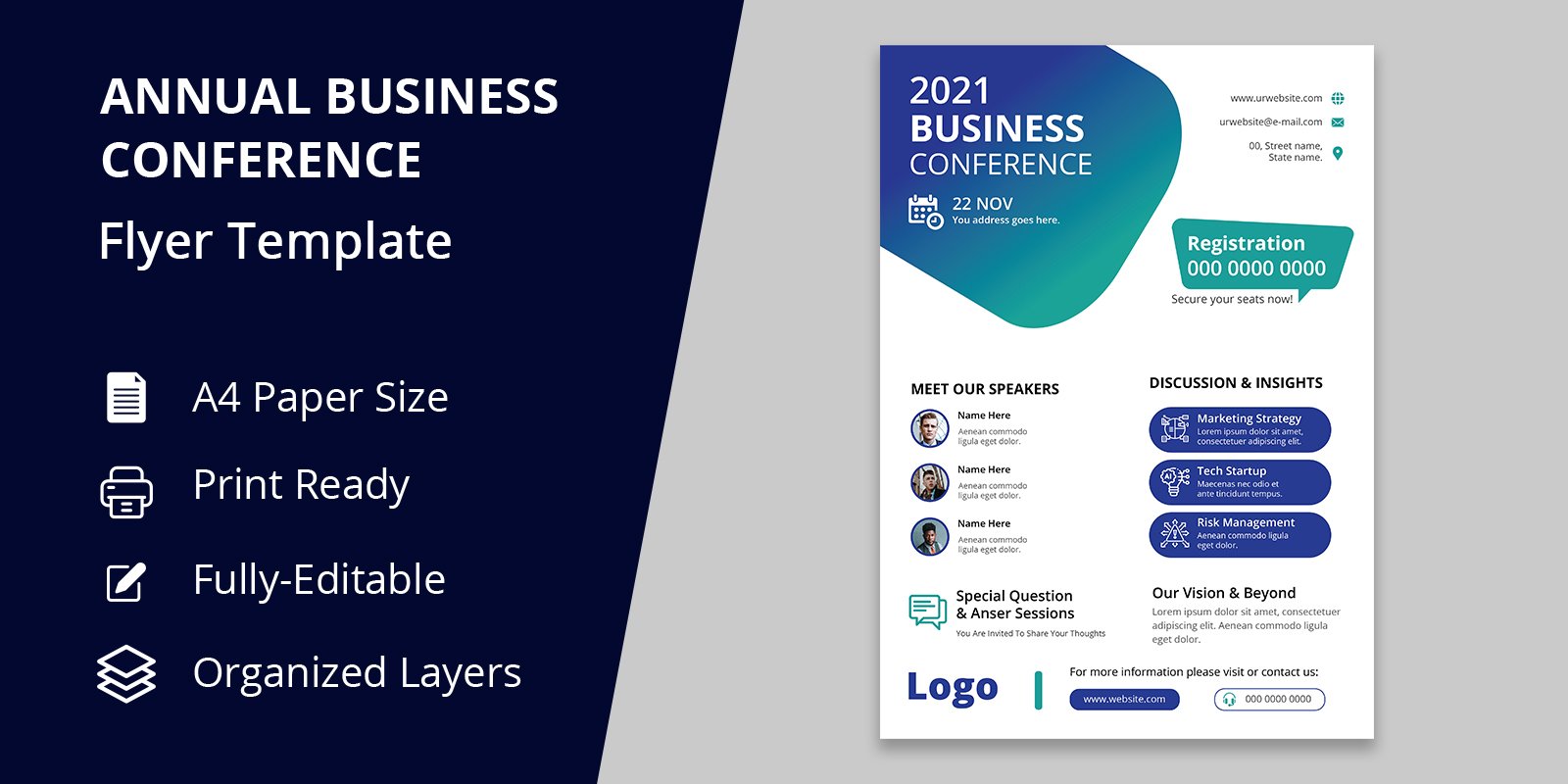 Annual Business Conference Flyer  volume-2 - Corporate Identity Template