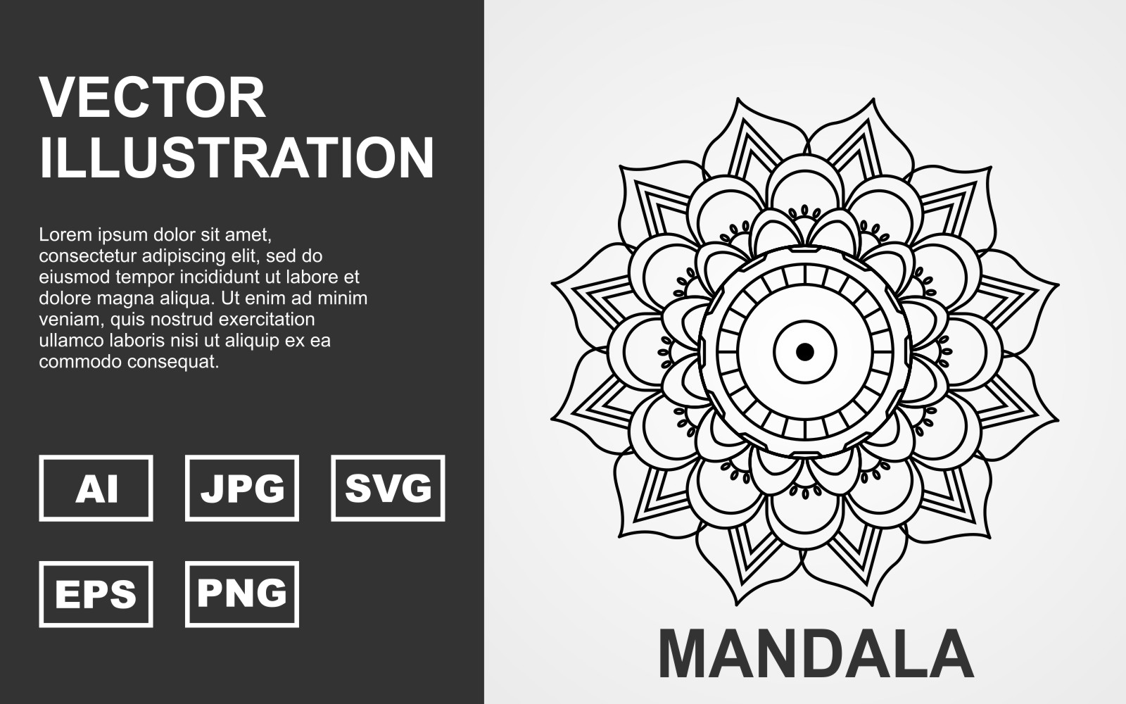 Vector Indian Mandala Design - Illustration