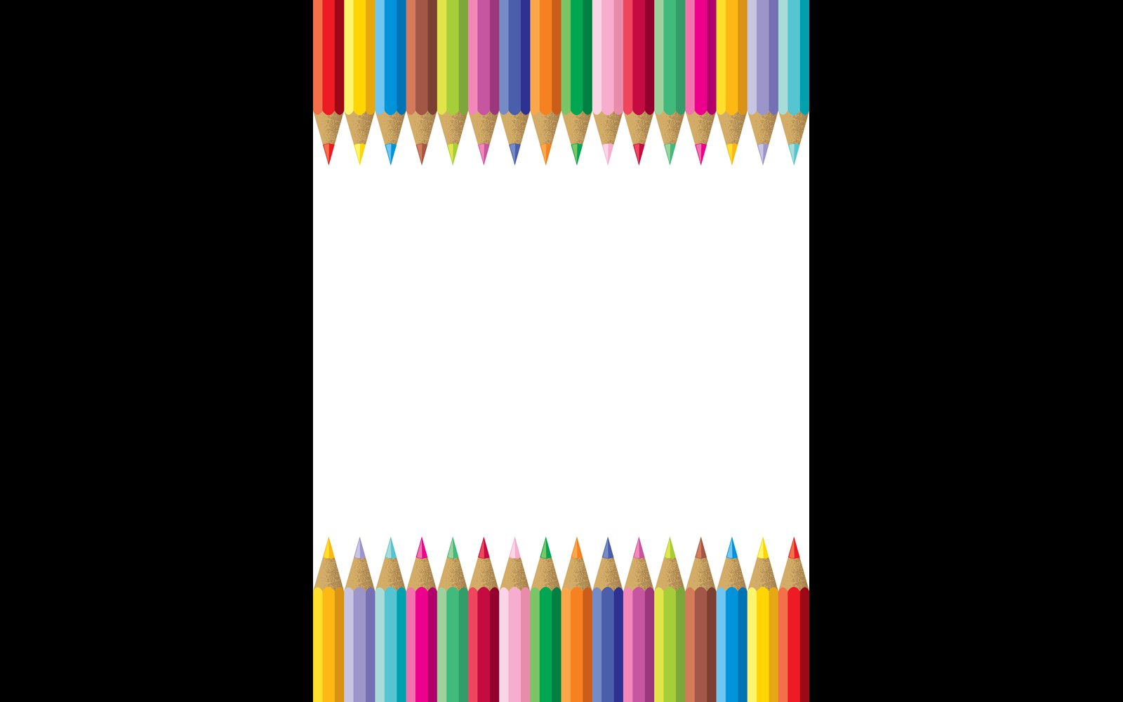 Colorful Pencil Frame - Illustration