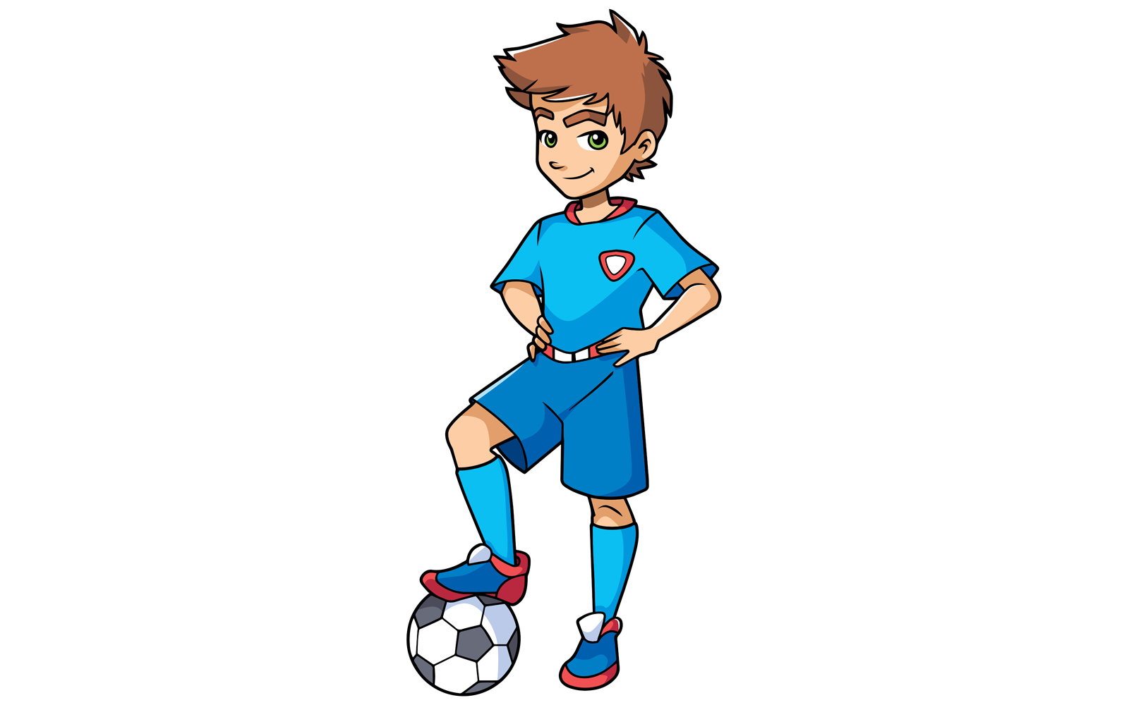 Football Boy Standing - Illustration