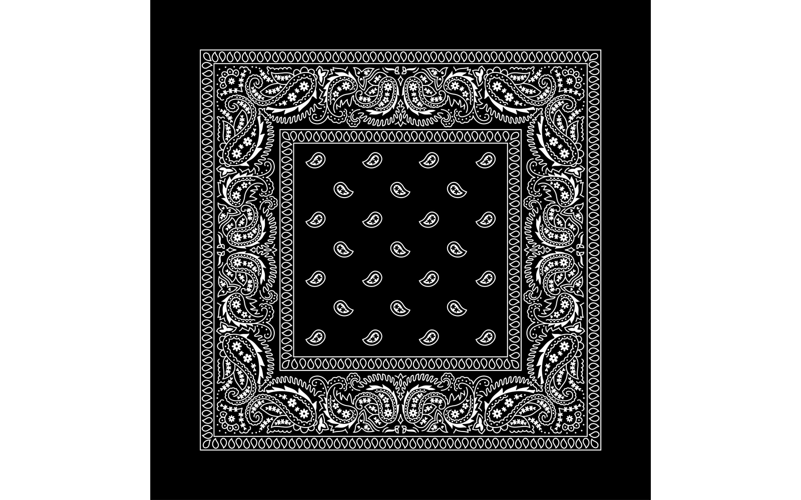 Bandana 2 Black - Illustration