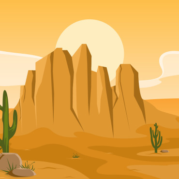 Desert Rock Illustrations Templates 124403