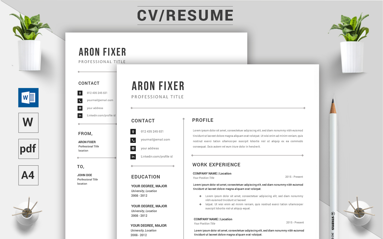 Aron Fixer - CV Resume Template
