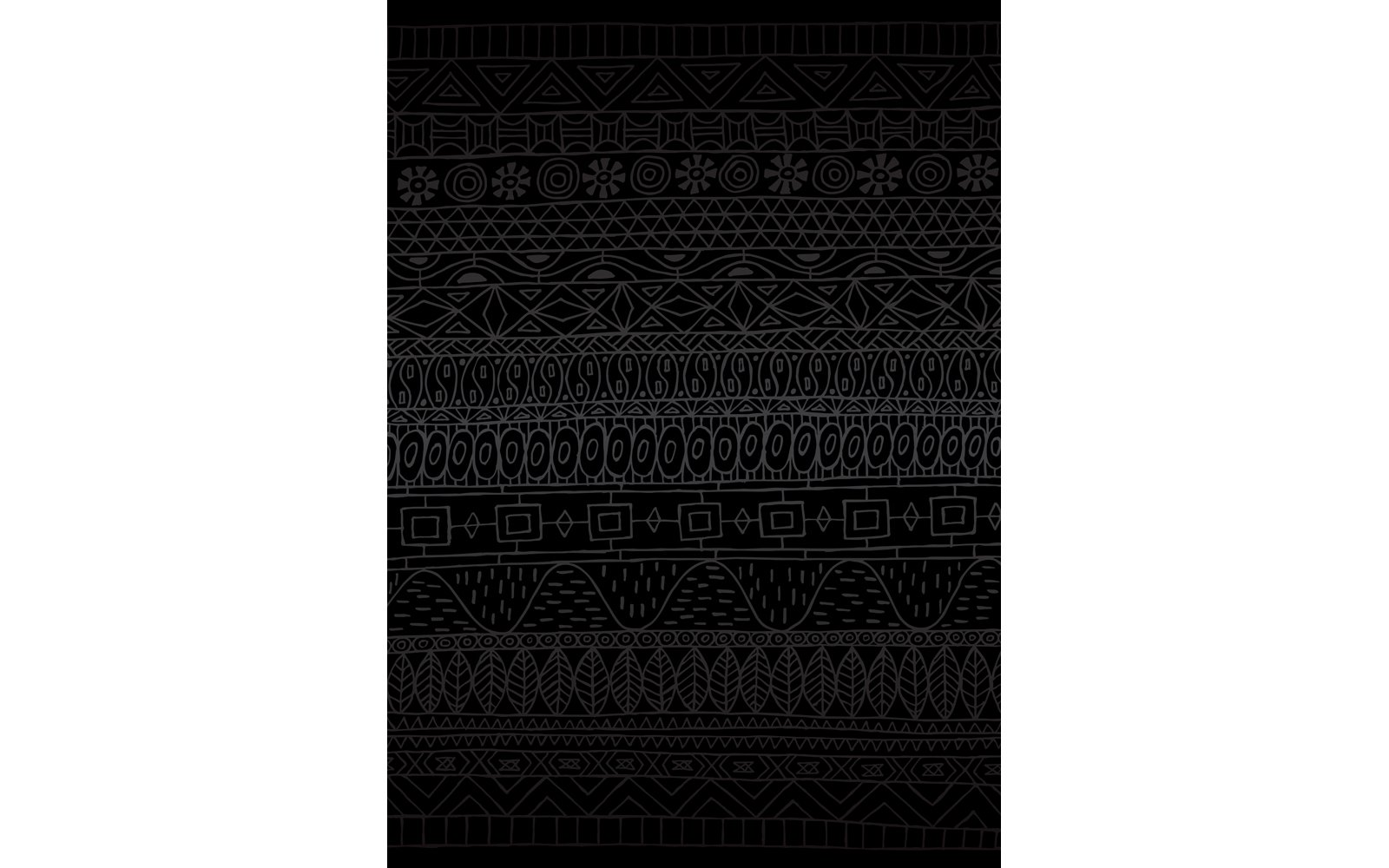 African Pattern Minimal Black - Illustration