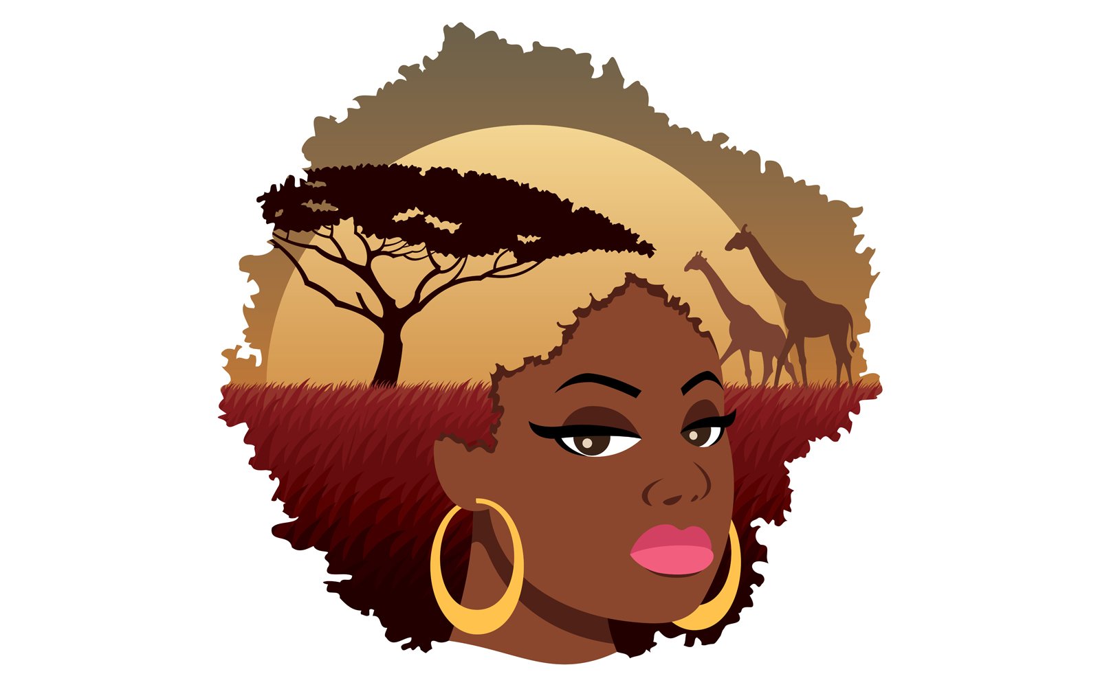 African Girl - Illustration