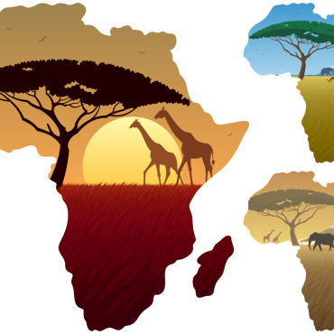 African Map Illustrations Templates 124838