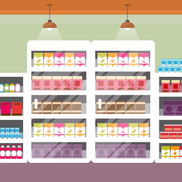 Grocery Shelf Illustrations Templates 124877