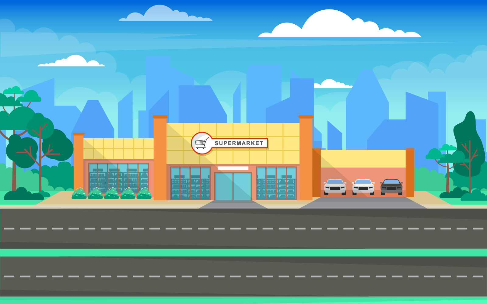 Design Grocery Store - Illustration