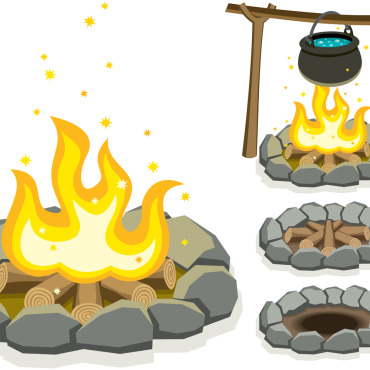 Bonfire Fire Illustrations Templates 124903
