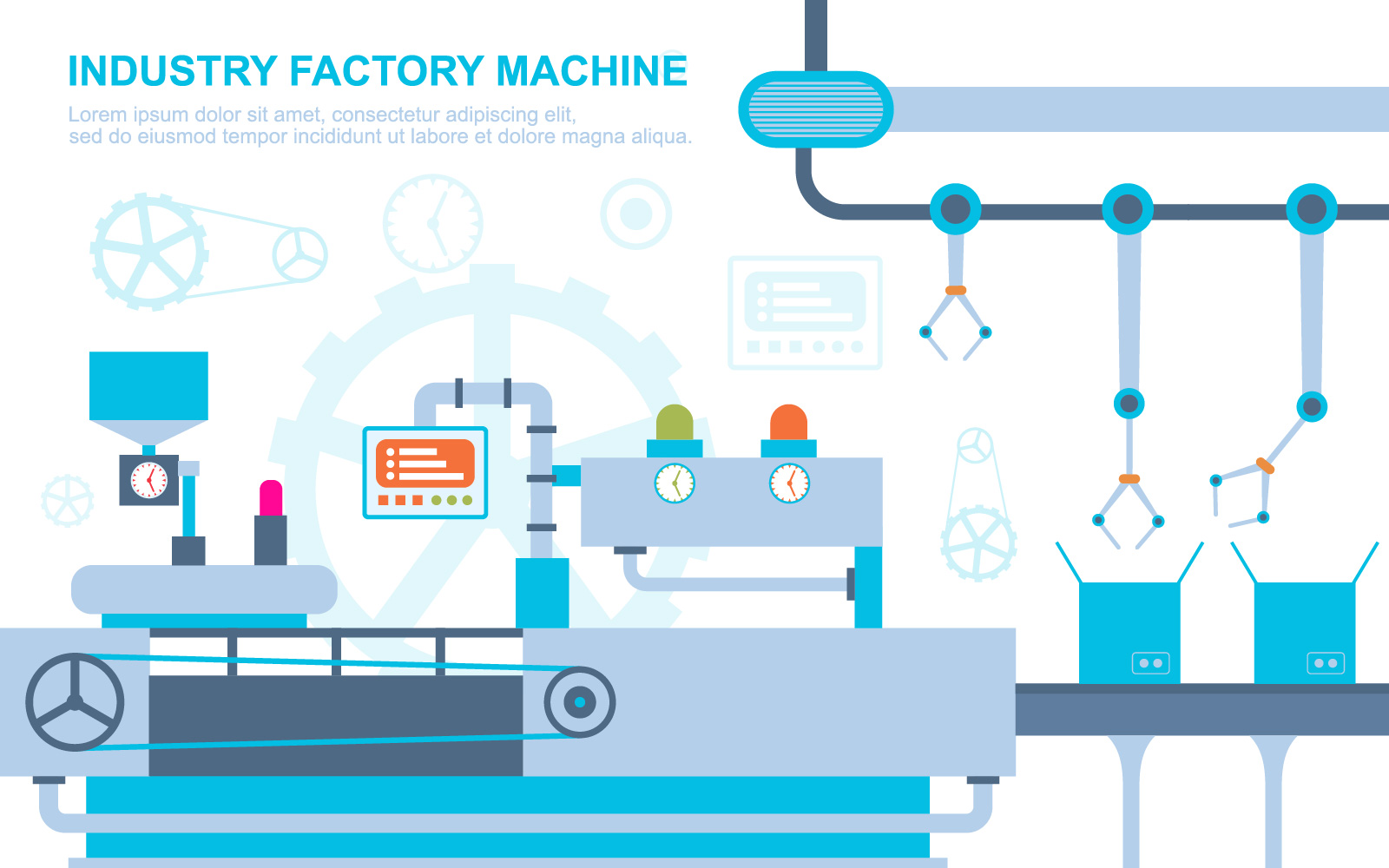 Conveyor Robotic Assembly - Illustration