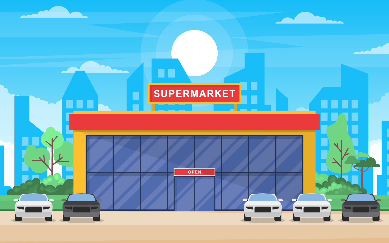 Store Building Exterior - Illustration