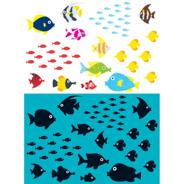 Fish Saltwater Illustrations Templates 124951