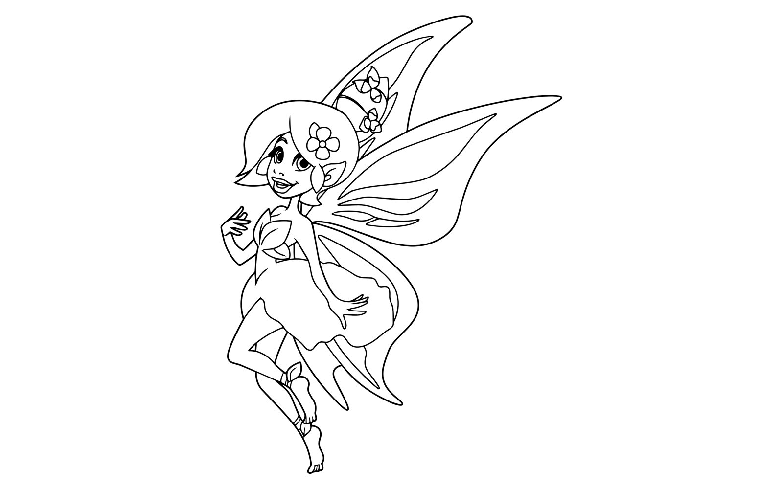 Fairy Line Art - Illustration