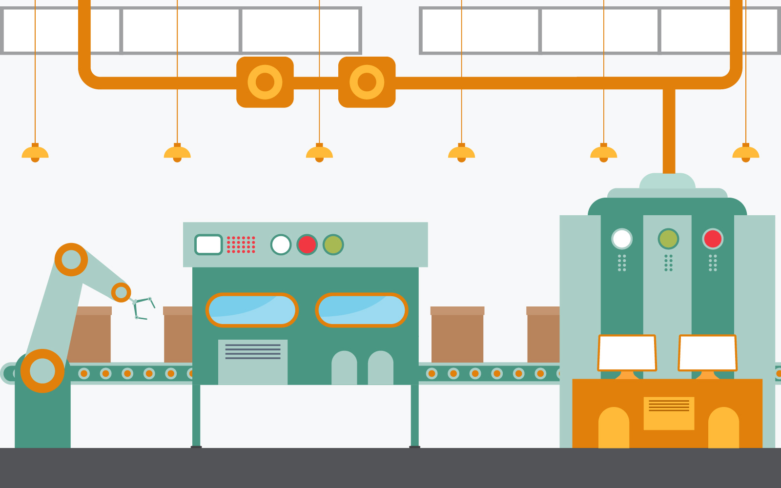 Conveyor Automatic Robotic - Illustration