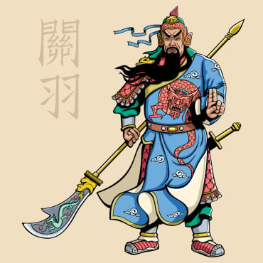 Warrior Chinese Illustrations Templates 125004