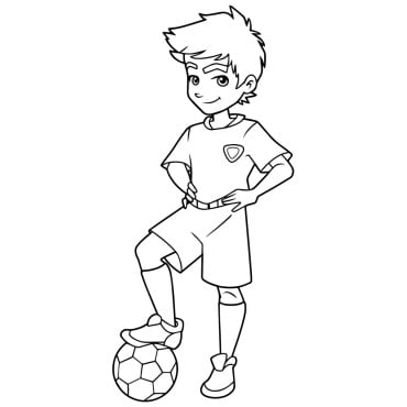 Soccer Player Illustrations Templates 125015