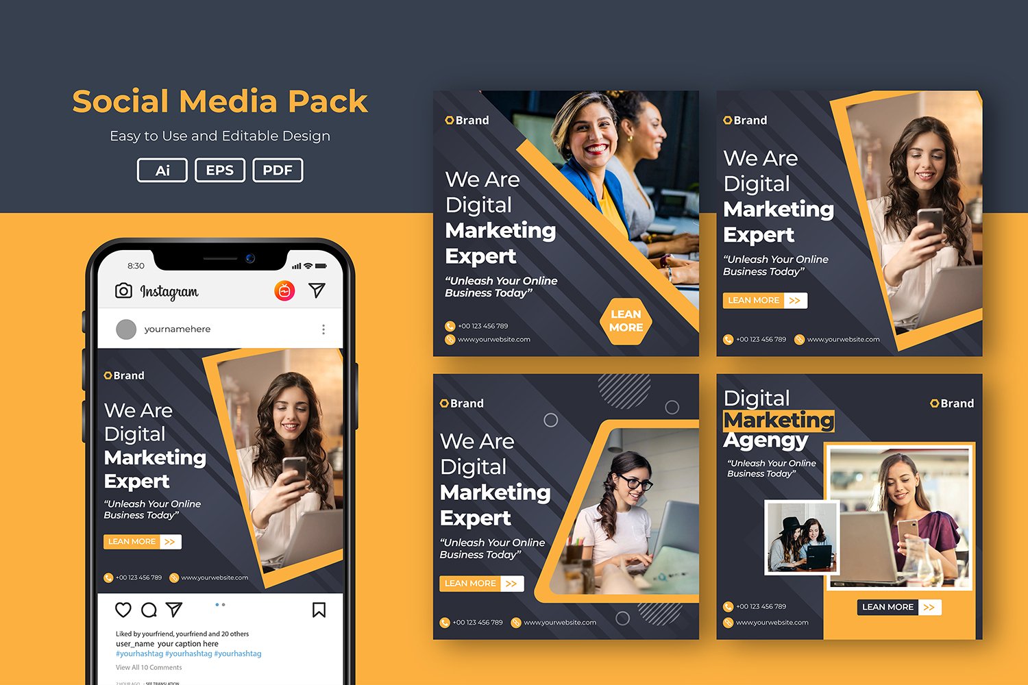 Digital Business Marketing Post Social Media Template