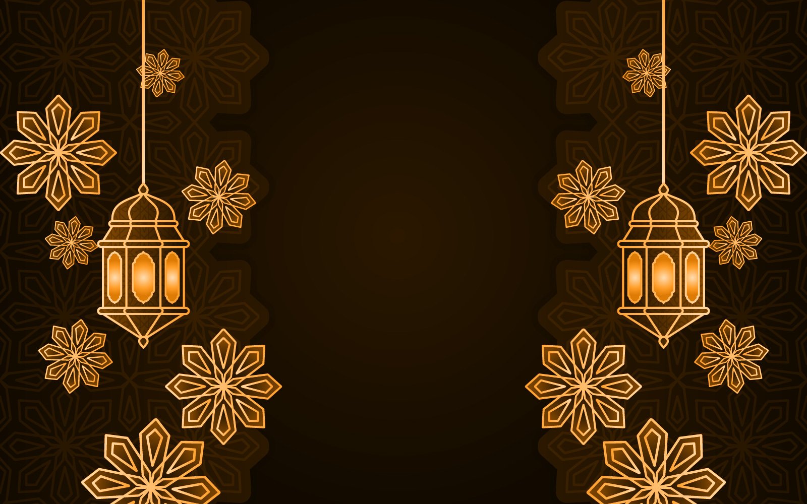 Decorative Islamic Lantern Background