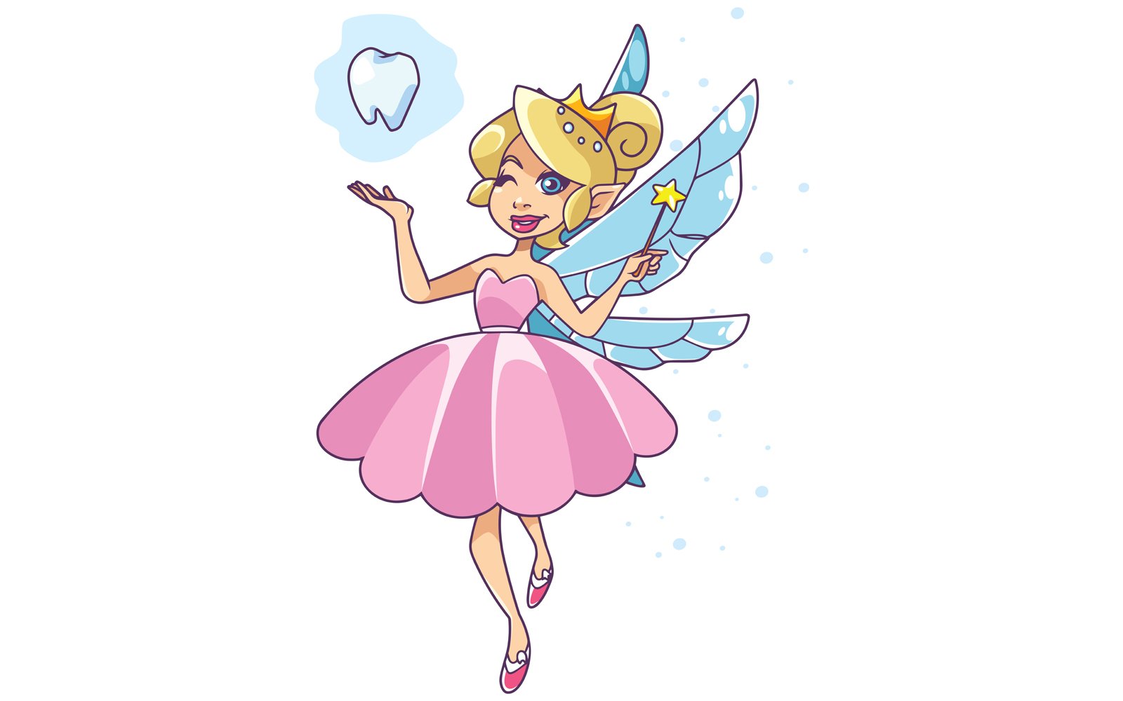 Tooth Fairy on White - Illustration