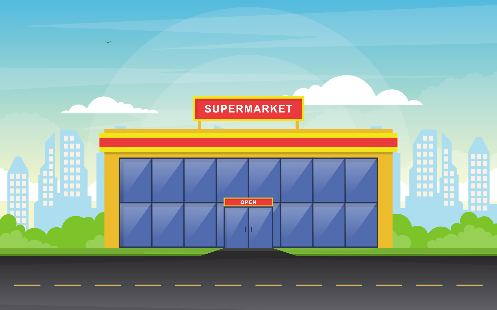 Store Retail Building - Illustration