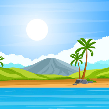 <a class=ContentLinkGreen href=/fr/kits_graphiques_templates_illustrations.html>Illustrations</a></font> tropical plage 125138