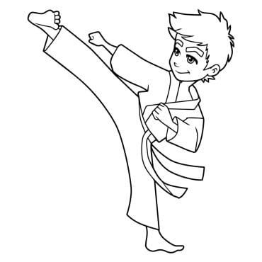 Karate Martial Illustrations Templates 125150