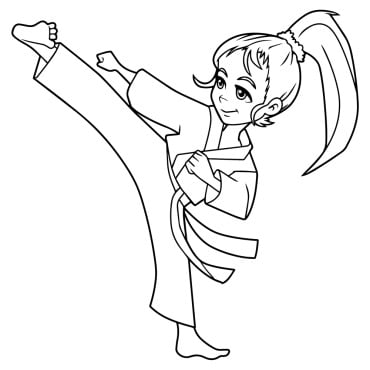 Karate Martial Illustrations Templates 125157