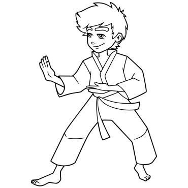 Karate Martial Illustrations Templates 125161