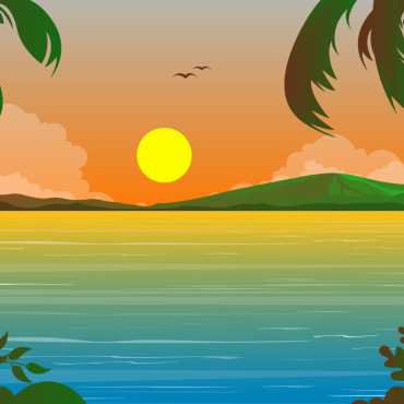 Tropical Beach Illustrations Templates 125163