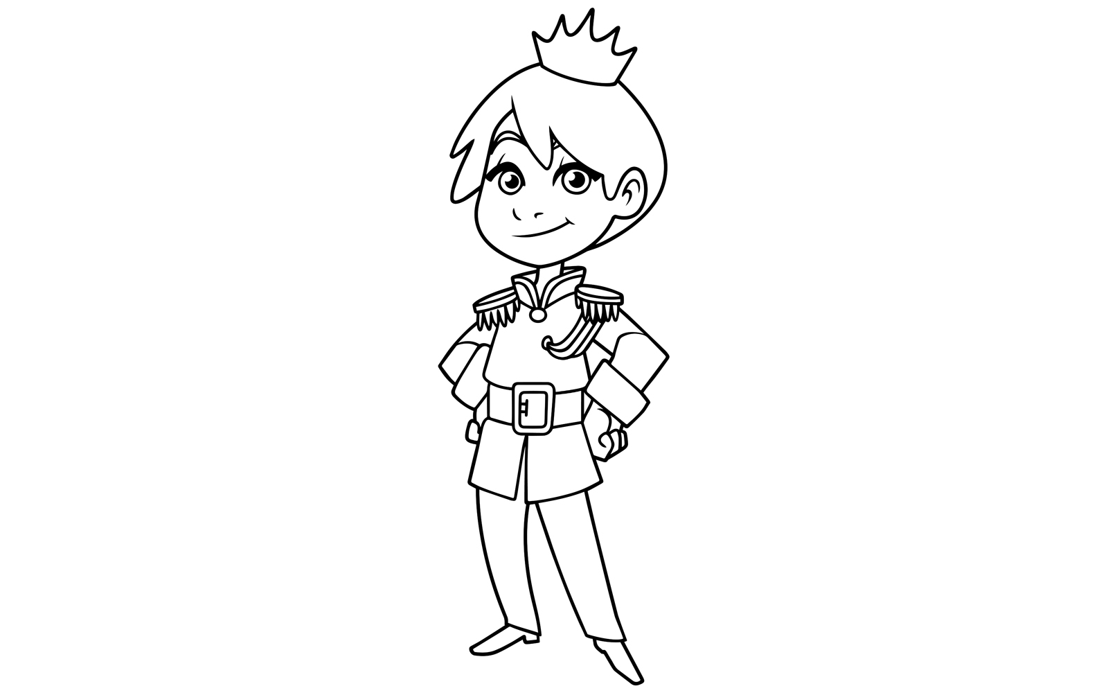 Little Prince Line Art - Illustration