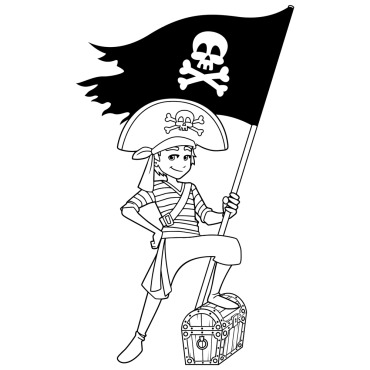 Pirate Costume Illustrations Templates 125188