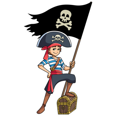 Pirate Costume Illustrations Templates 125217