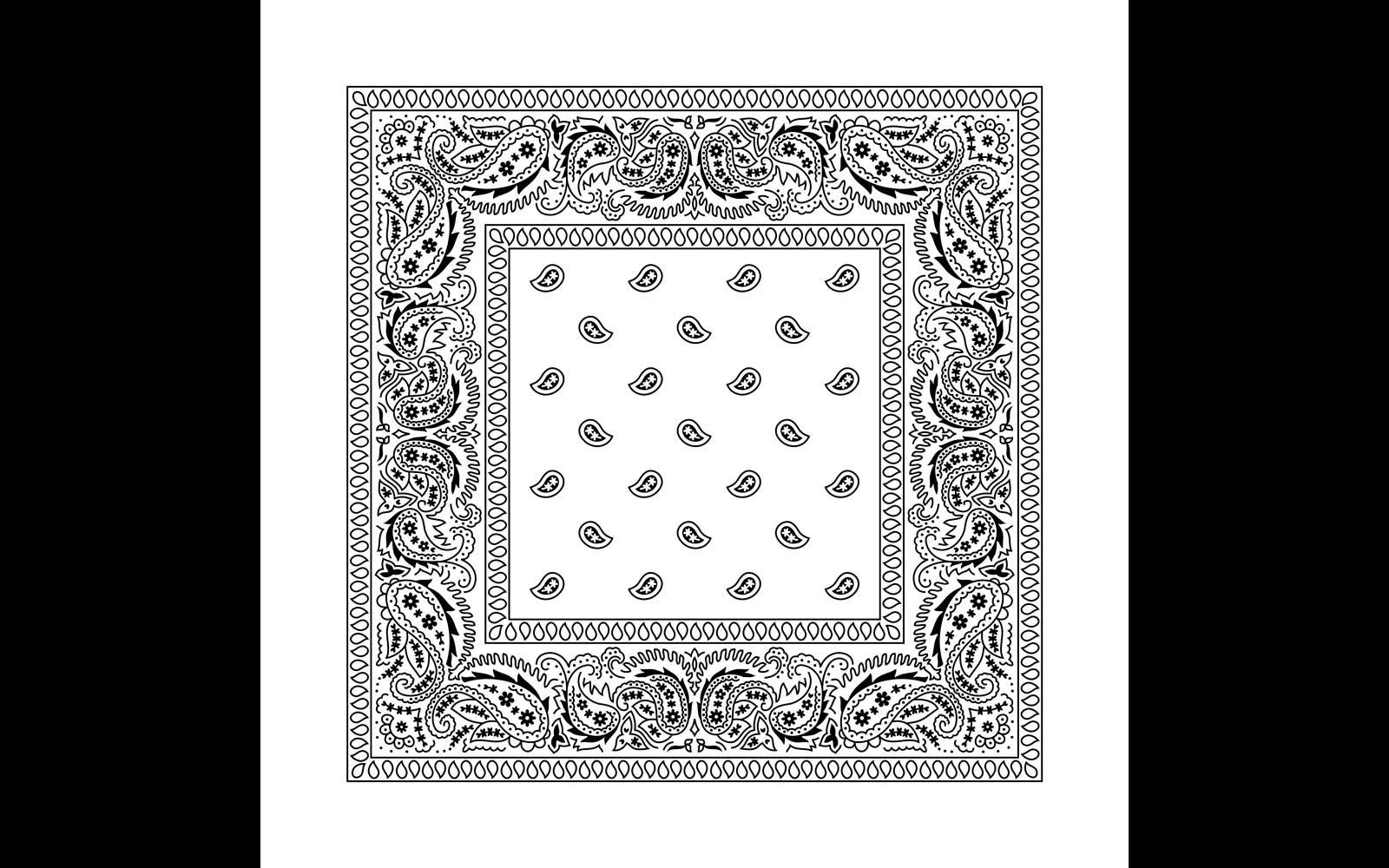 Bandana 2 White - Illustration