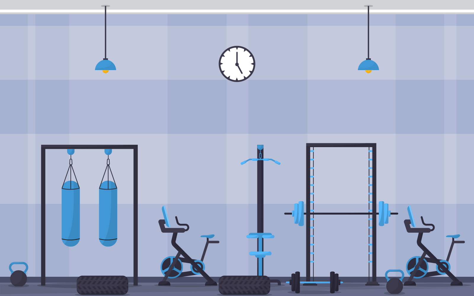 Sport Gym  Bodybuilding - Illustration