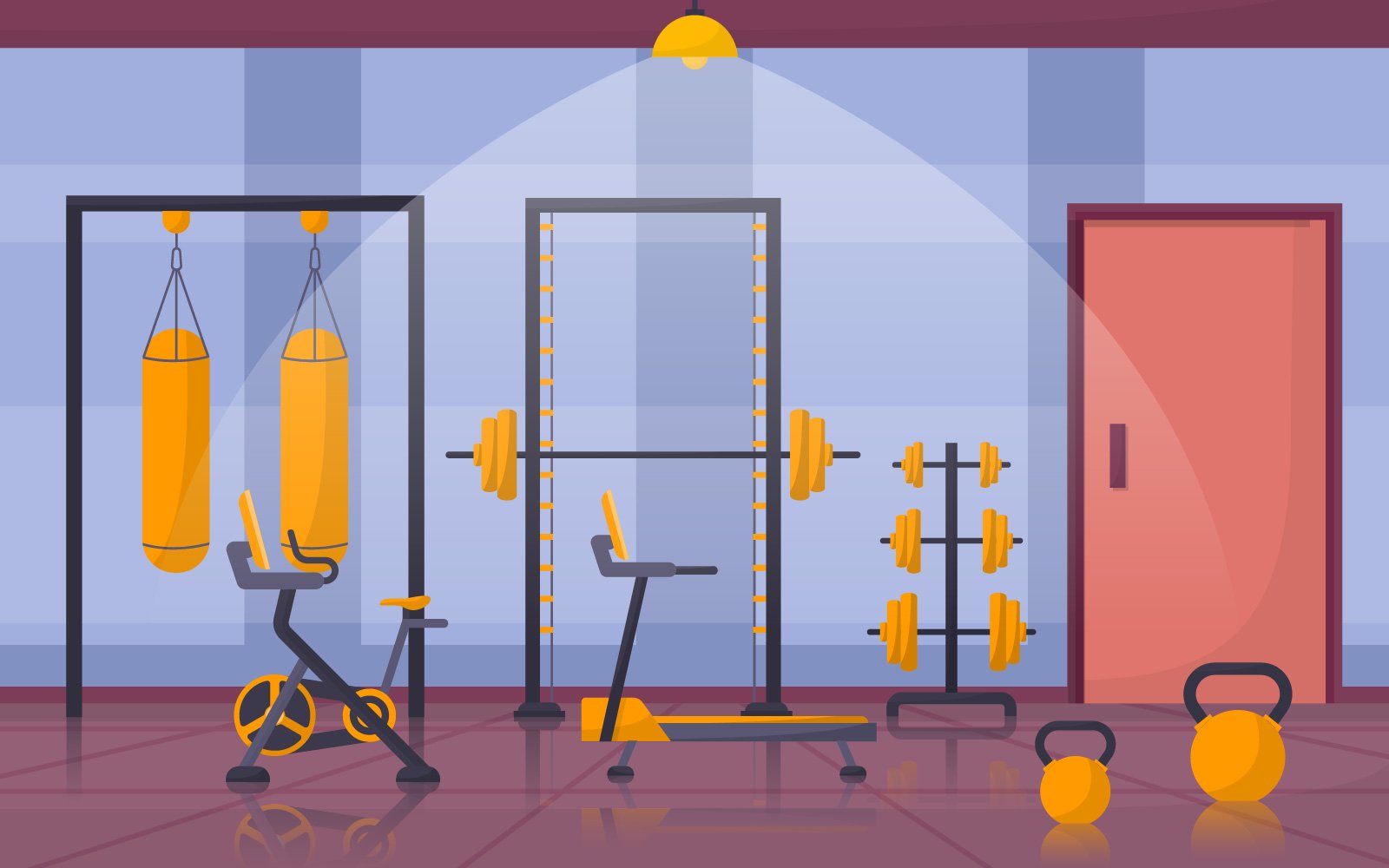 Modern Sport Interior - Illustration