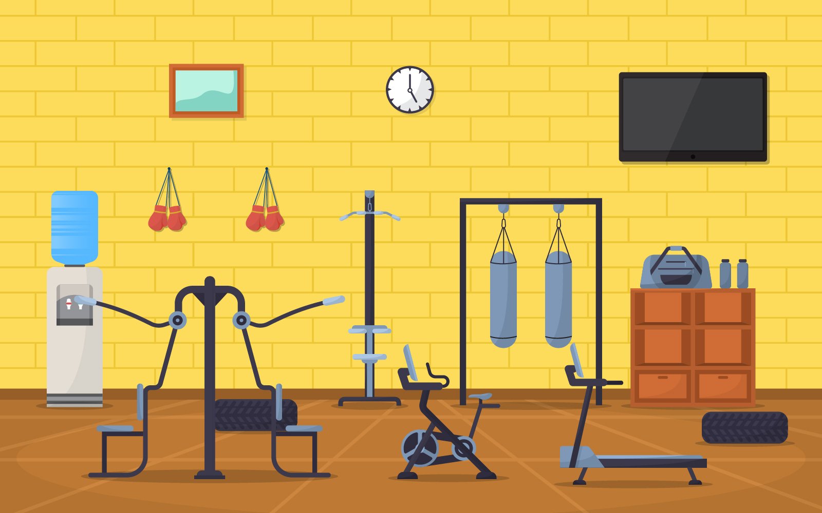 Gymnasium Interior Center - Illustration