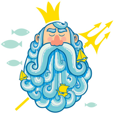 Poseidon God Illustrations Templates 125288