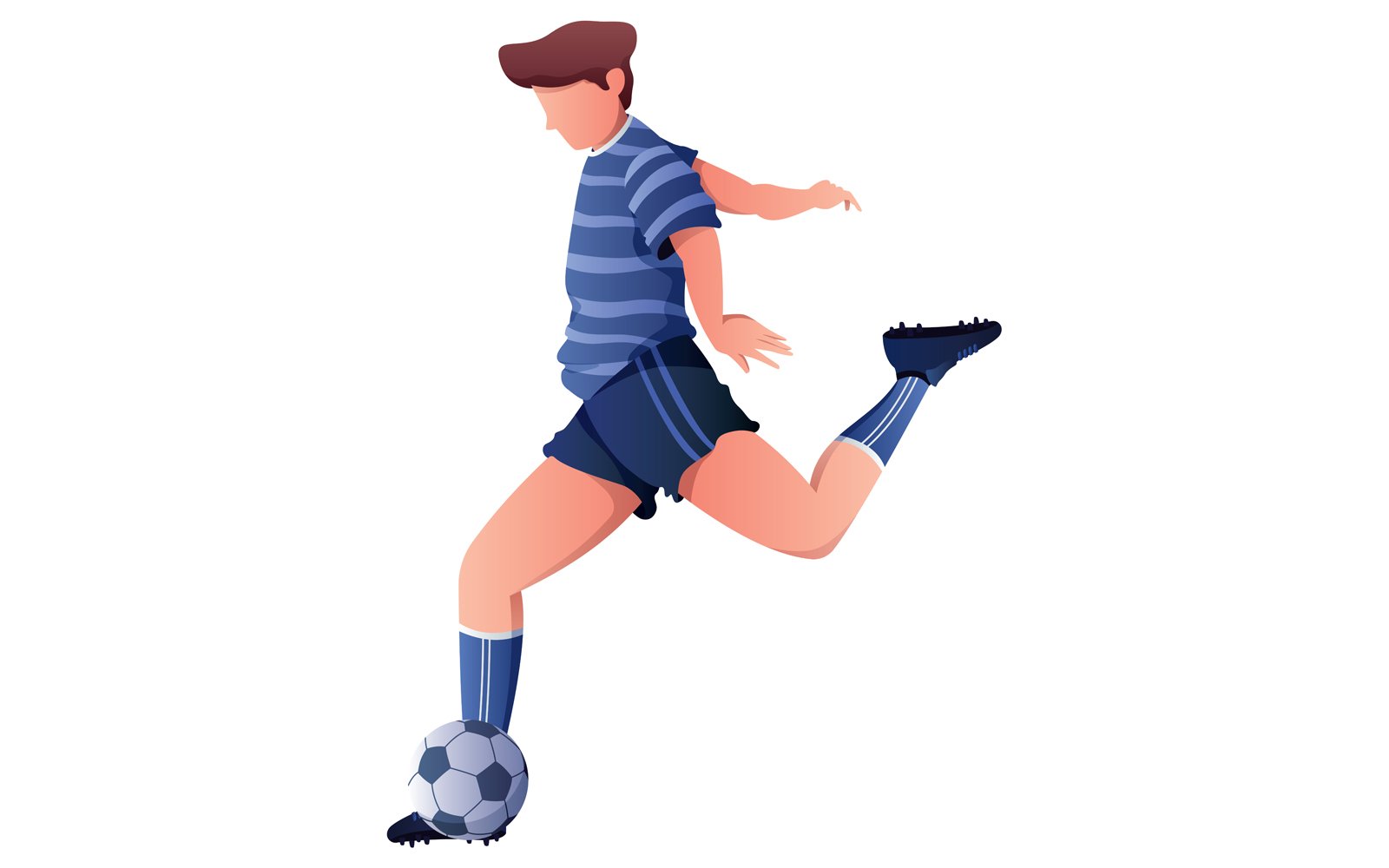 Football Player on White - Illustration