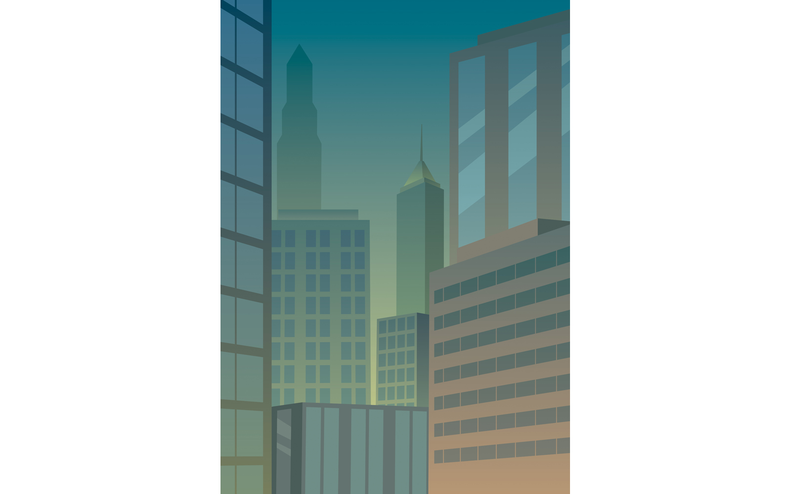 Cityscape Green - Illustration