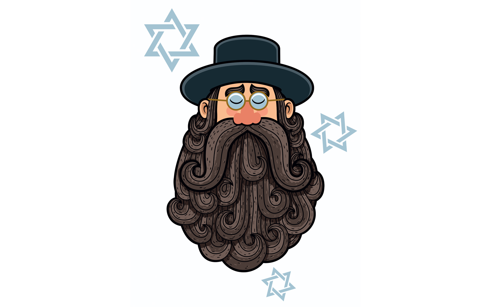 Rabbi Portrait - Illustration