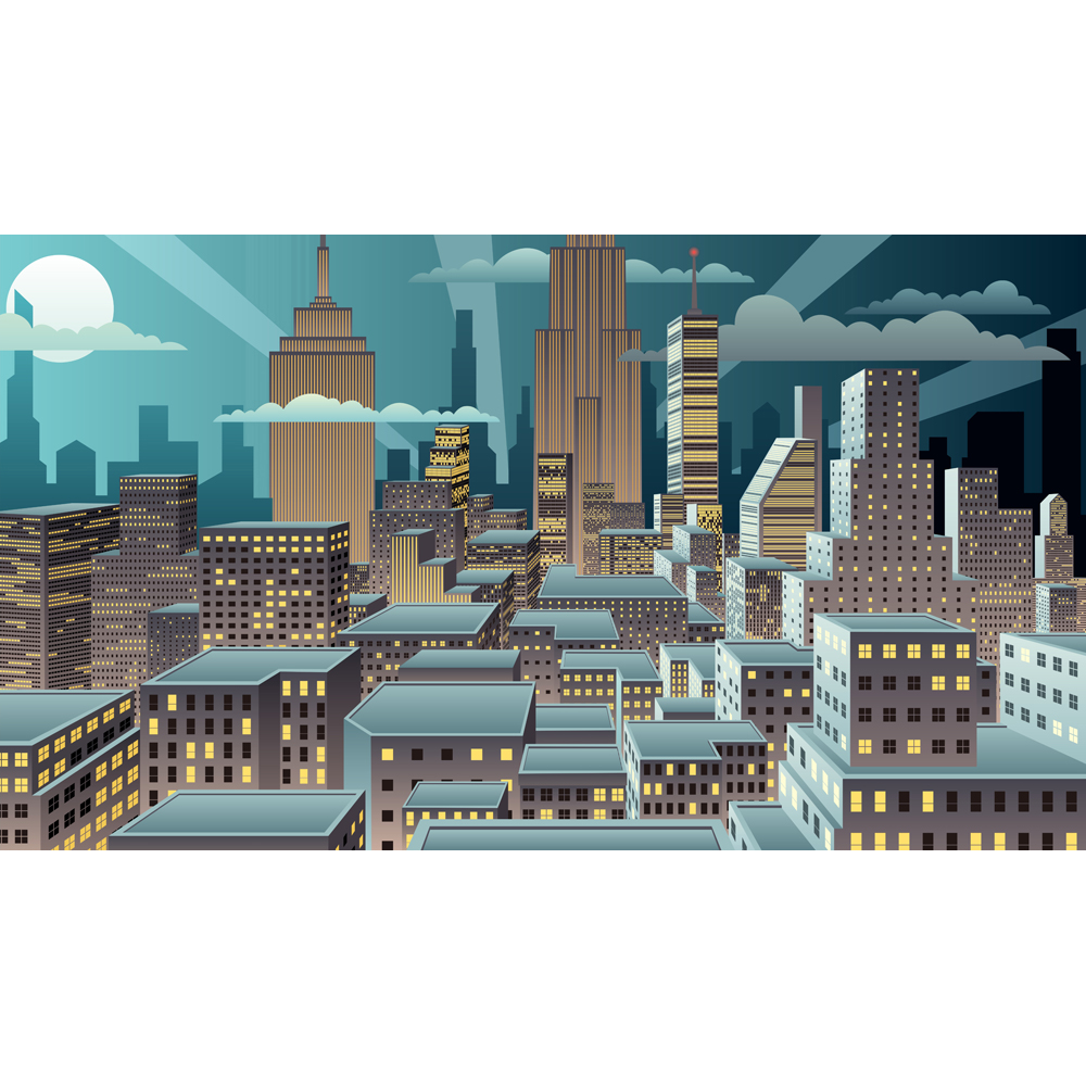 Cityscape Night - Illustration